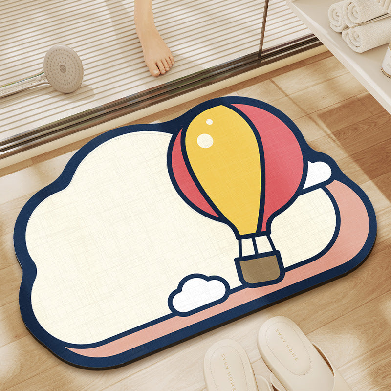 Playful Hot Air Balloon Bathroom Mat — product view 4