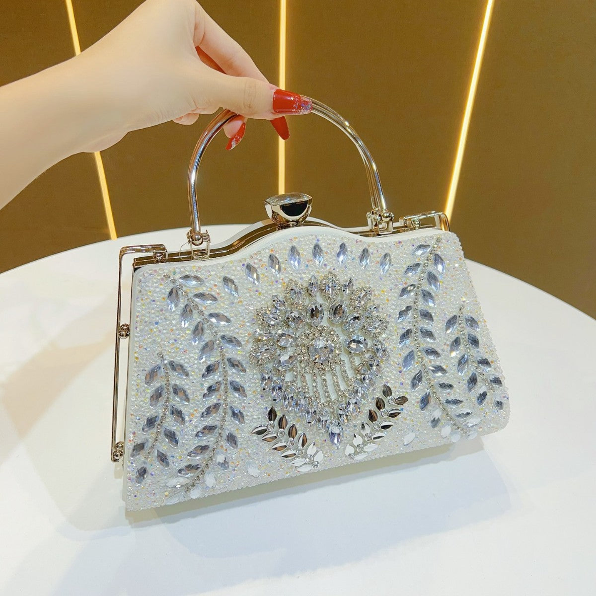 Crystal-Embellished Evening Handbag — product view 1