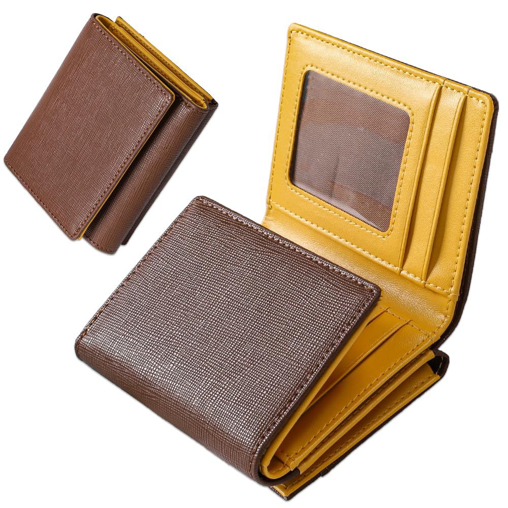 Compact Textured Leather Wallet LoungeYard — product view 2
