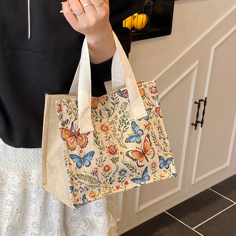 Eco-Friendly Butterfly Print Tote Bag — product view 4