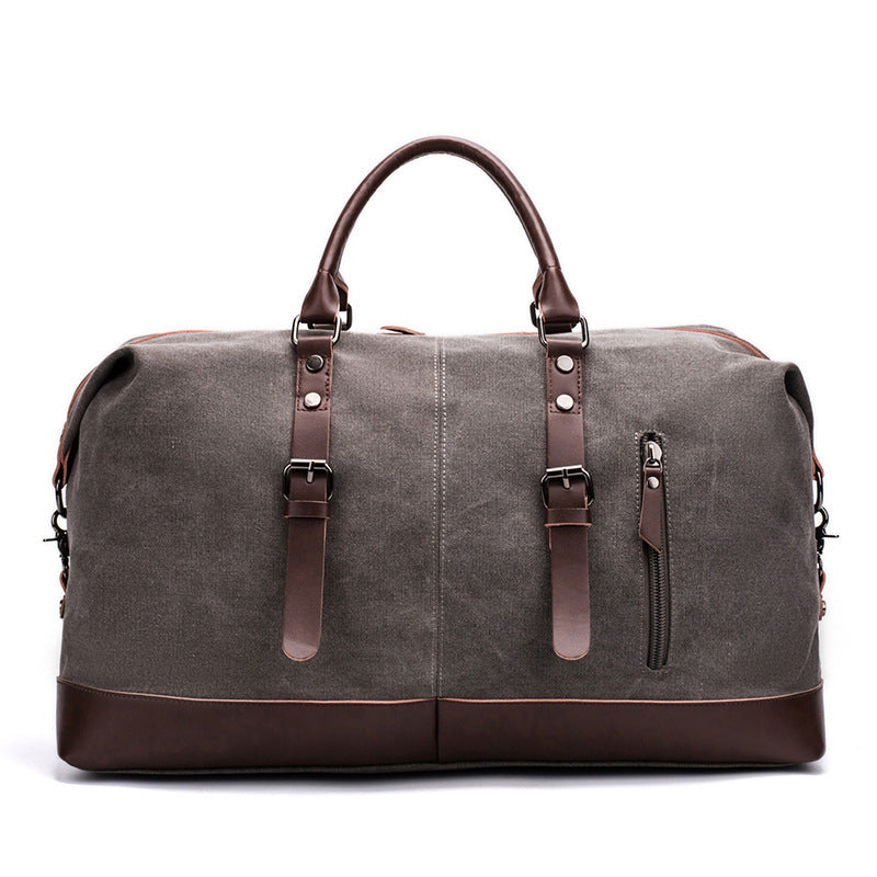 Spacious Travel Bag Made of Sturdy Canvas and Leather LoungeYard — product view 6