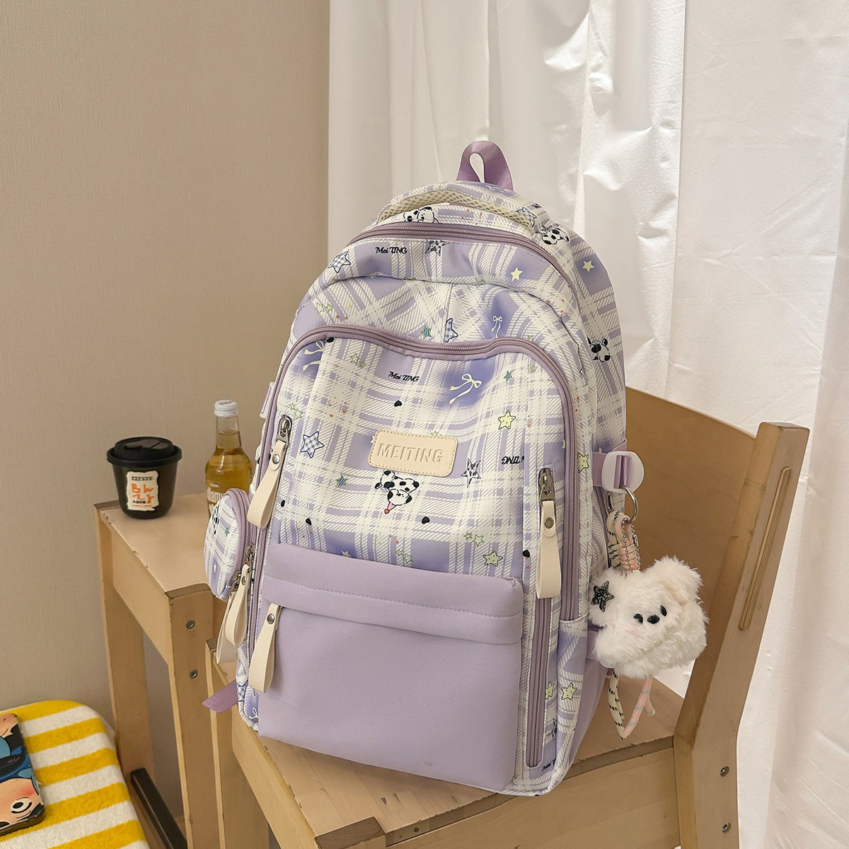 Fun-Themed Patterned Backpack LoungeYard — product view 6