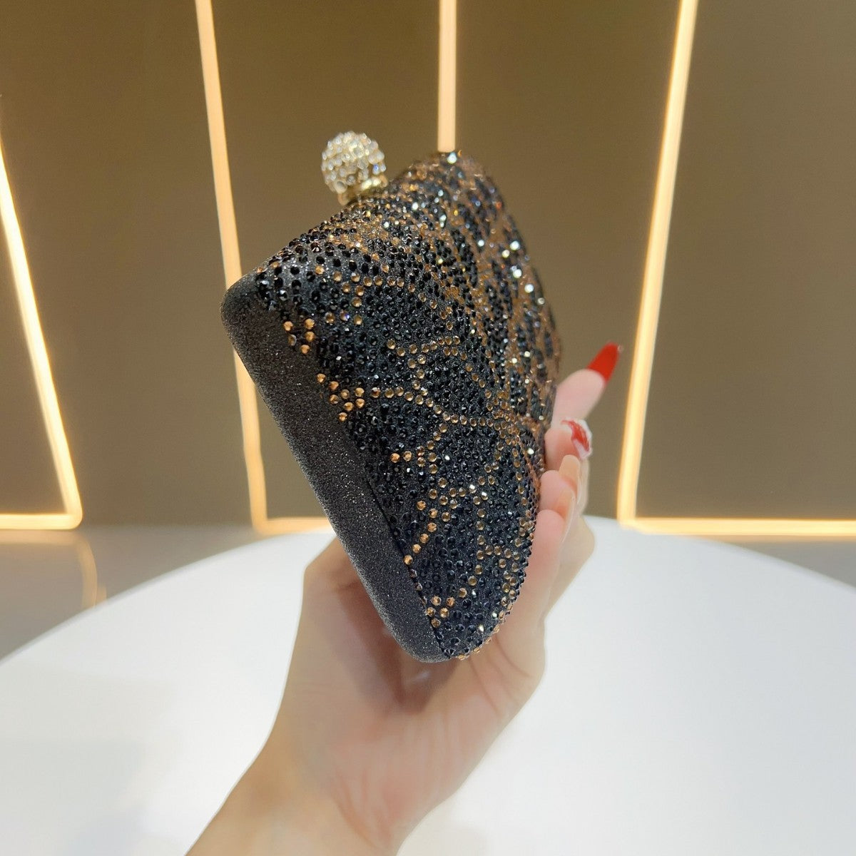 Rhinestone-Embellished Clutch — product view 2