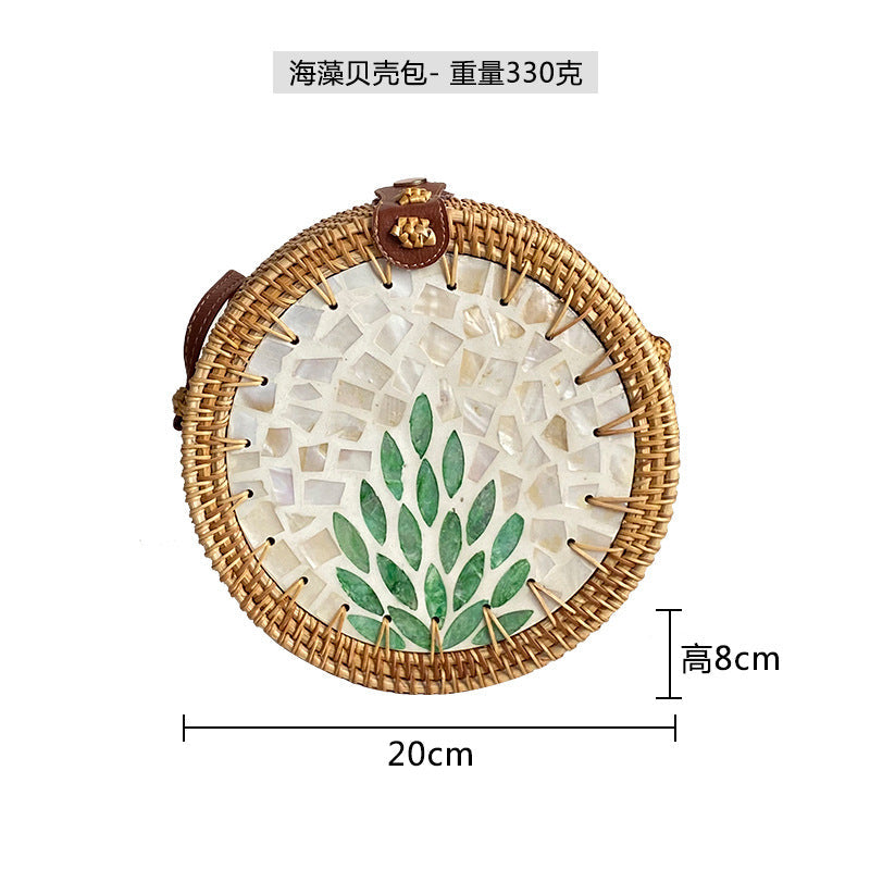 Ladies Round Basket Bag LoungeYard — product view 7
