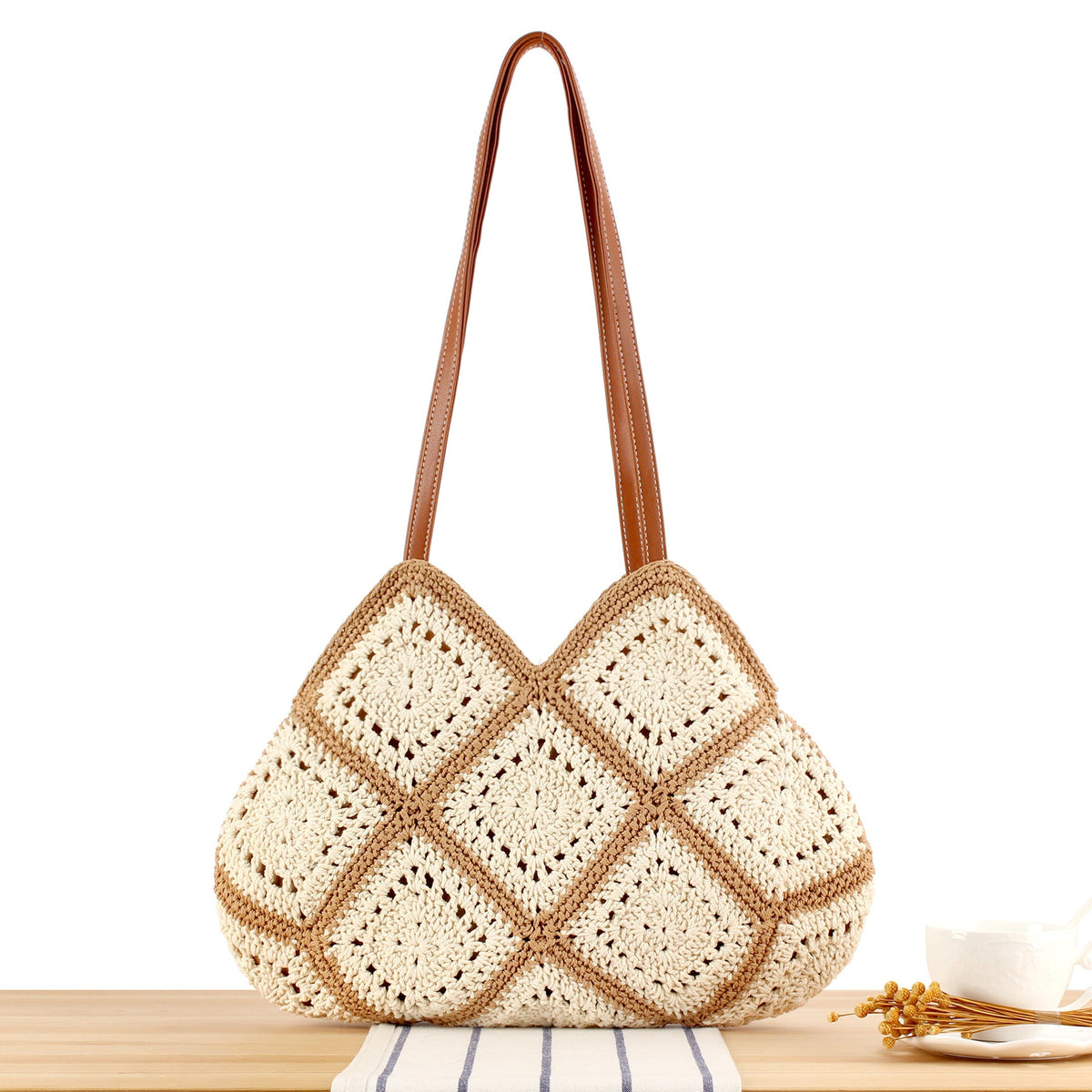 Handcrafted Macramé Shopper Bag LoungeYard — product view 5