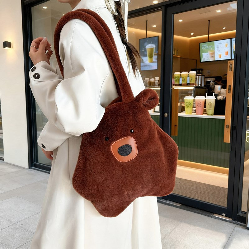 Plush Bear-Themed Tote Bag LoungeYard — product view 1