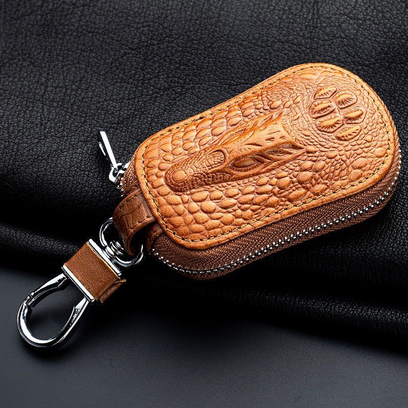 Textured Crocodile Pattern Coin Pouch — product view 4