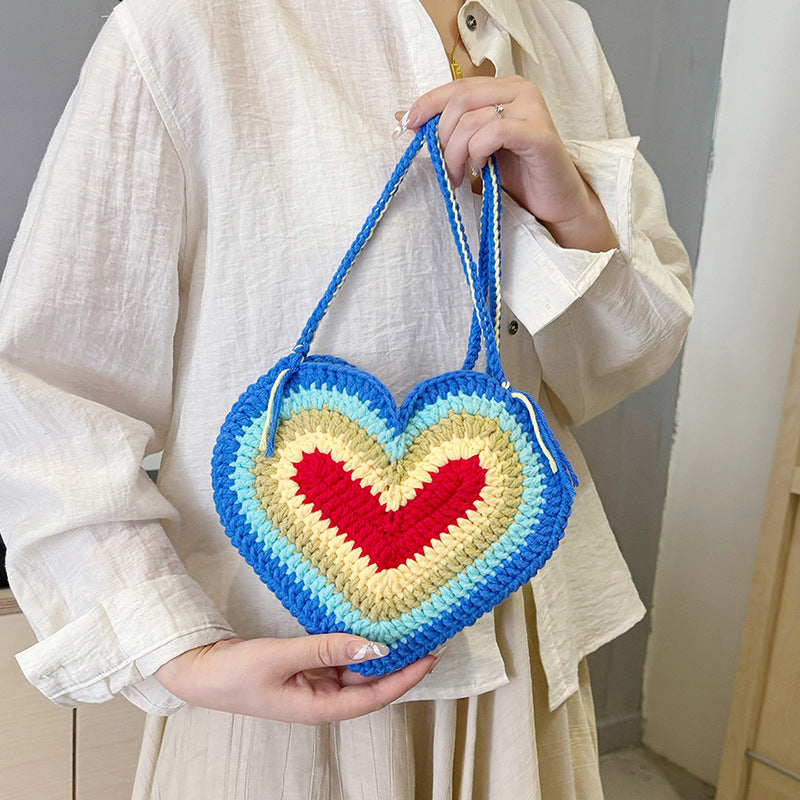Crochet Heart-Shaped Mini Crossbody Bag — product view 5