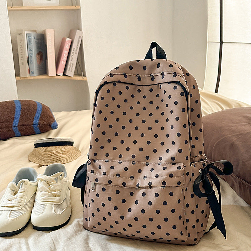 Fun Polka Dot Casual Backpack LoungeYard — product view 7
