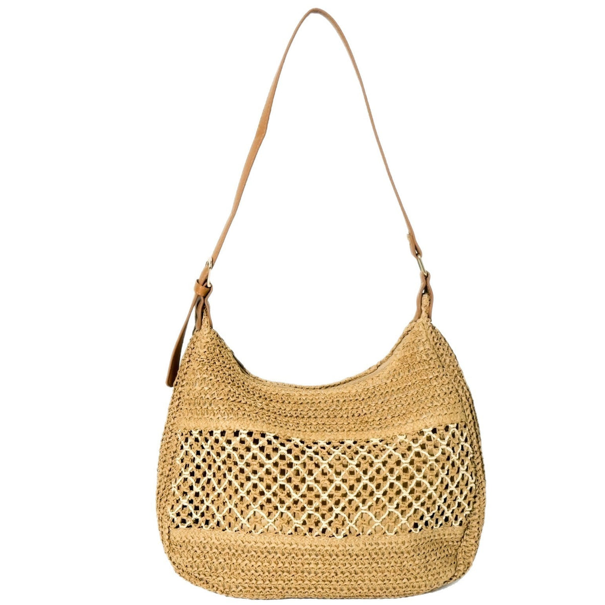 Shoulder bag made of high-quality natural material with woven design LoungeYard — product view 5