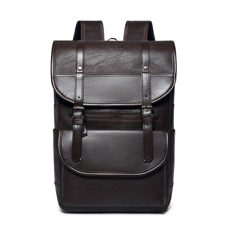 Premium Leather Laptop Backpack LoungeYard — product view 5