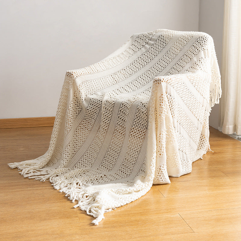 Textured Knit Throw Blanket — product view 3