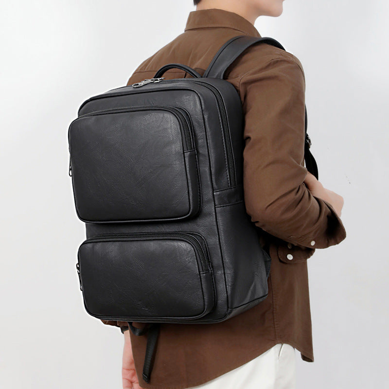 Business Rucksack with High-Quality Artificial Leather and Ergonomic Shoulder Straps LoungeYard — product view 2