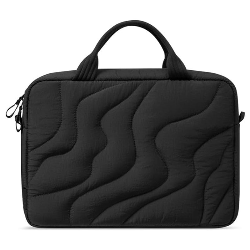 Padded Laptop Bag with Stylish Wave Pattern LoungeYard — product view 7