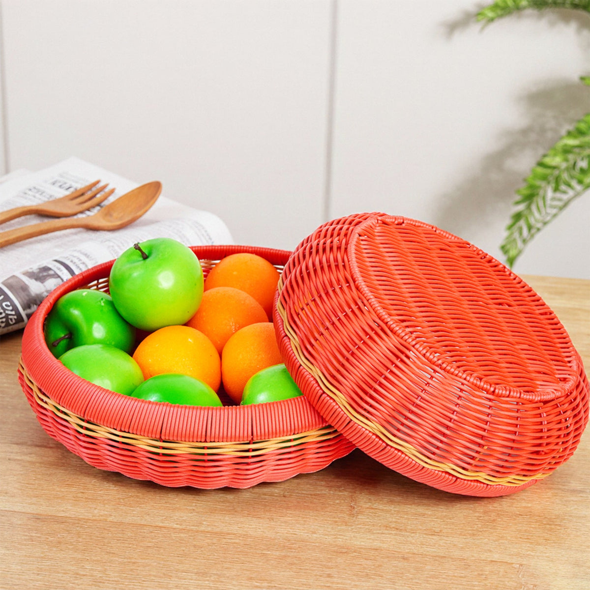 Ladies Decorative Fruit Stand with Stylish Weaving LoungeYard — product view 3