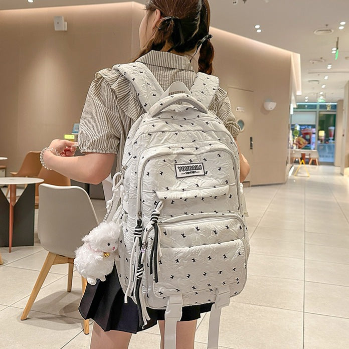 Quilted Multi-Pocket Backpack LoungeYard — product view 3