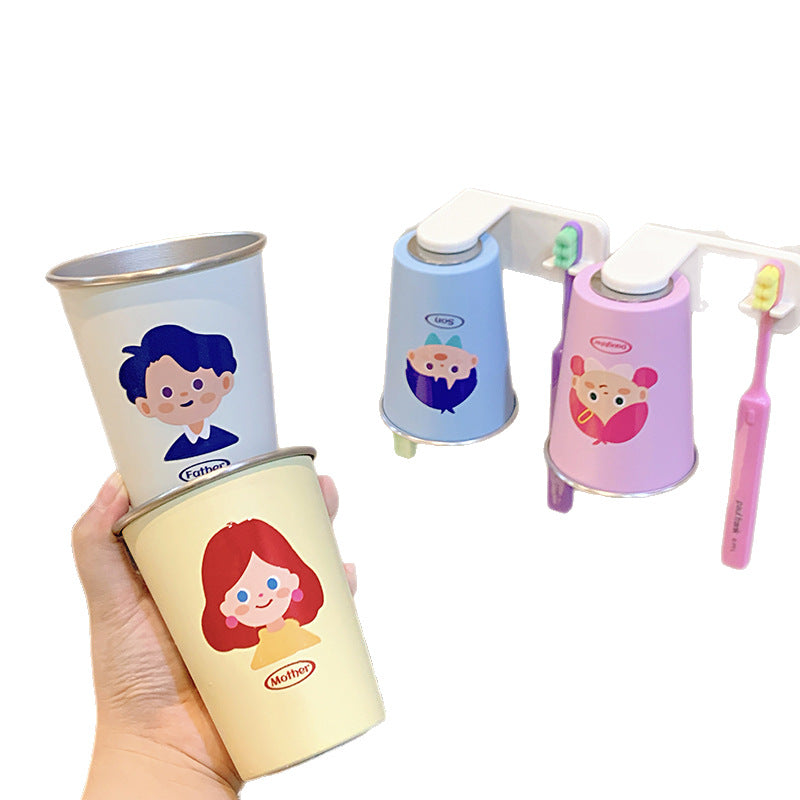 Wall-mounted toothbrush holder with playful design LoungeYard — product view 5