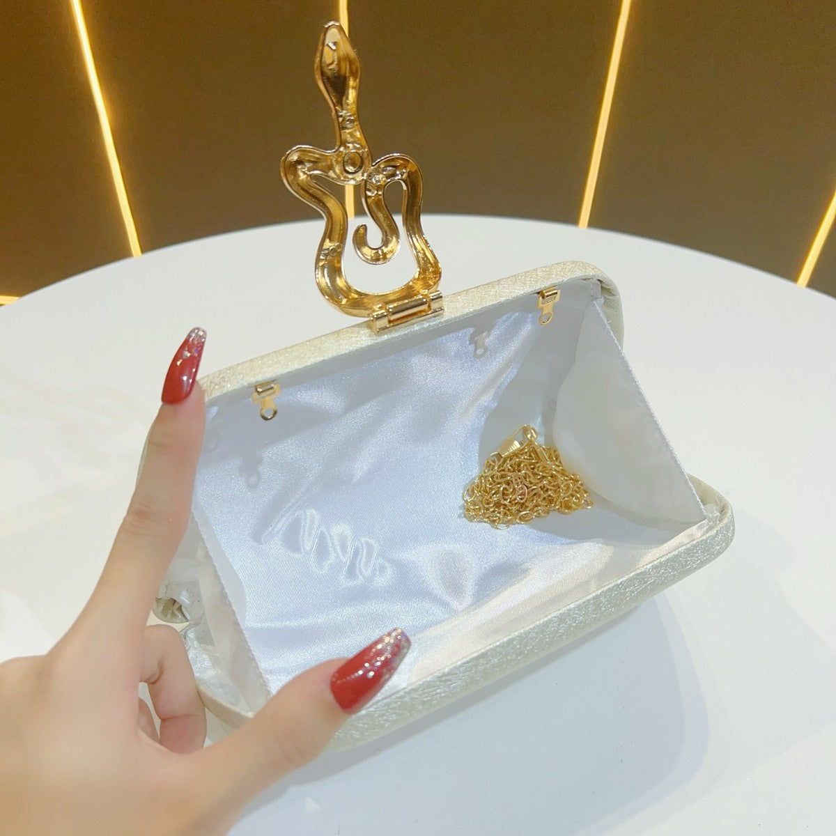 Elegant Structured Evening Clutch — product view 3