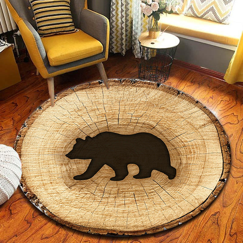 Bear Paw Print Area Rug Bowlift — product view 3