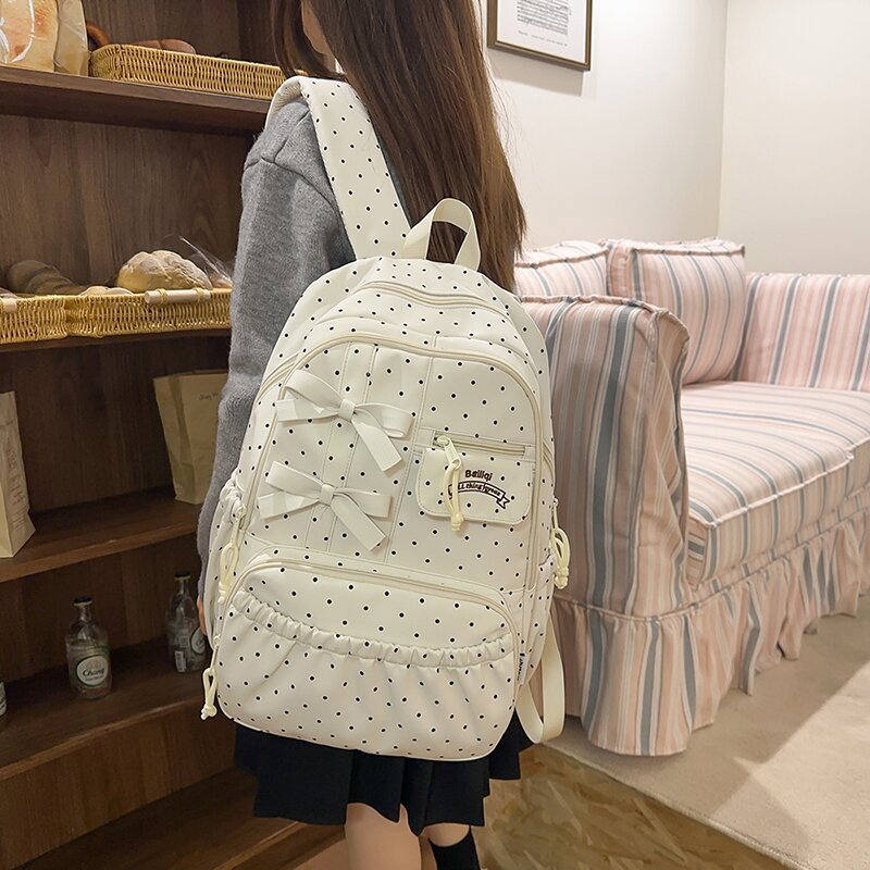 Charming Bow-Embellished Backpack LoungeYard — product view 1