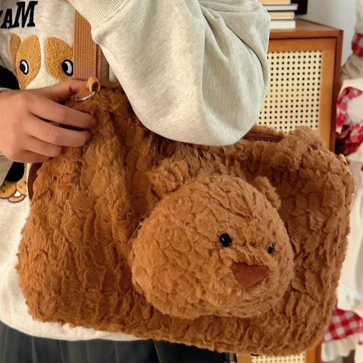 Cute Plush Bear-Themed Crossbody Bag — product view 3