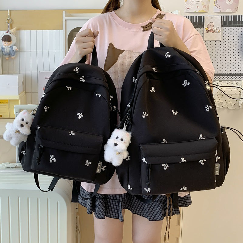 Floral Embroidered Daily Backpack LoungeYard — product view 2