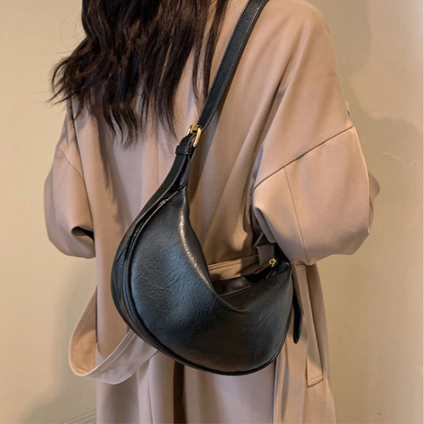 Sleek Crescent Shaped Crossbody Bag LoungeYard — product view 2