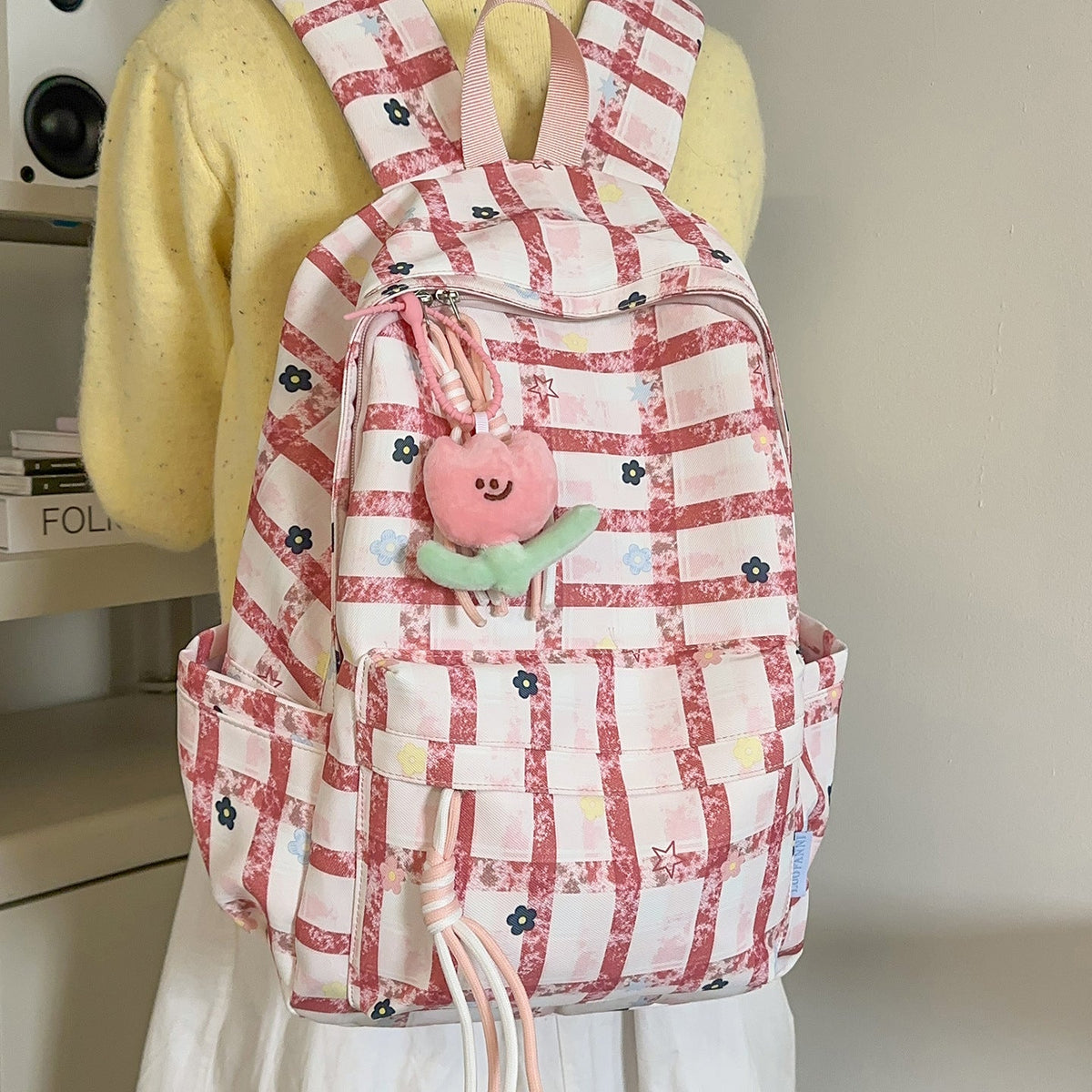 Floral Patterned Everyday Backpack LoungeYard — product view 2