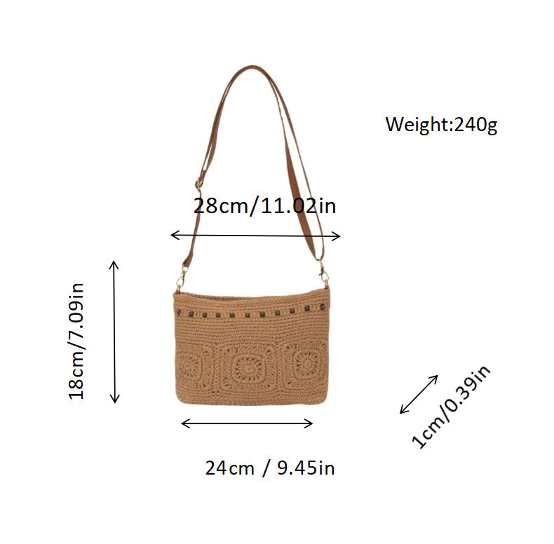 Handbag with Fine Crochet Patterns LoungeYard — product view 6