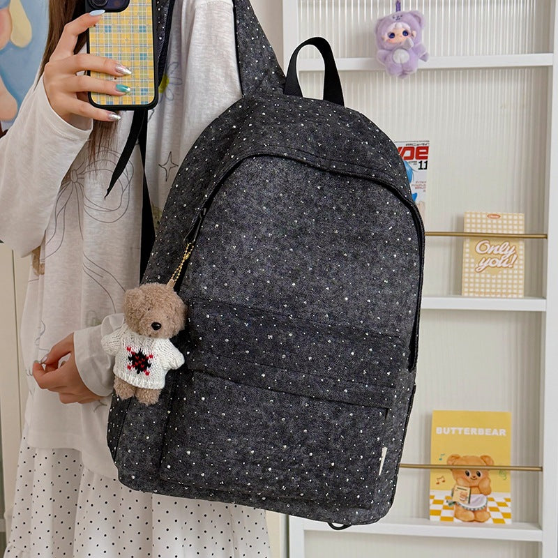 Casual Lightweight Backpack with Polka Dot Design LoungeYard — product view 1
