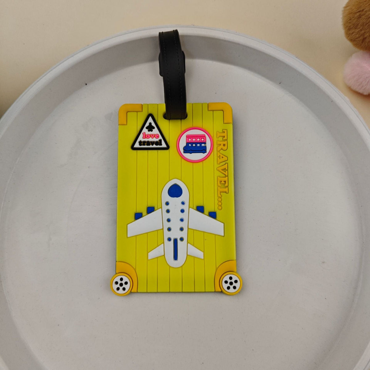 Unisex Luggage Tag in Fun Airplane Design LoungeYard — product view 6