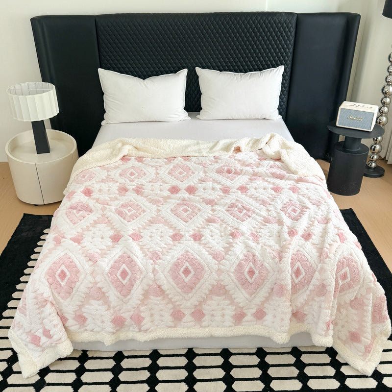 Decorative Fleece Throw Blanket — product view 5