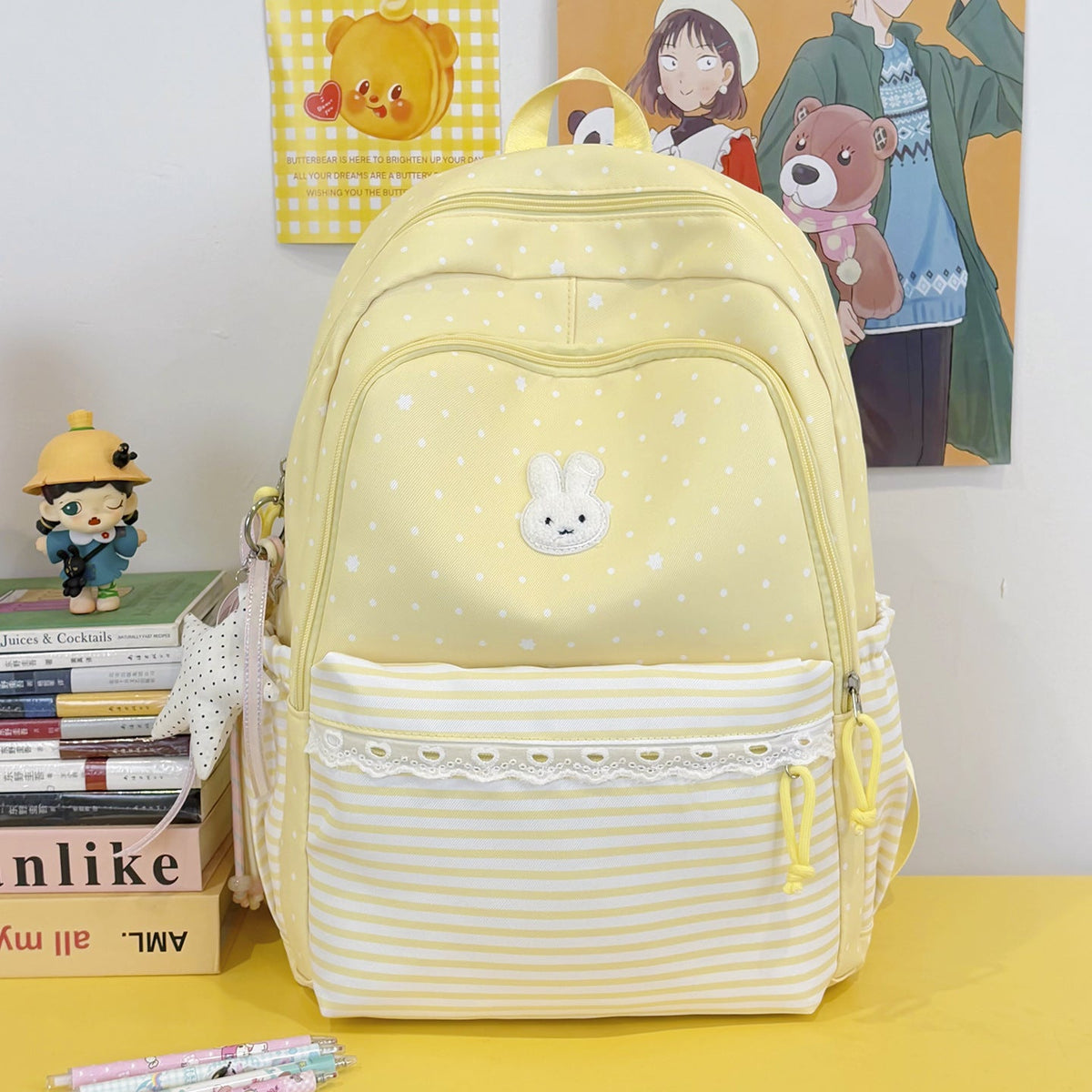 Cute Decorative Bunny-Ear Design Backpack LoungeYard — product view 7