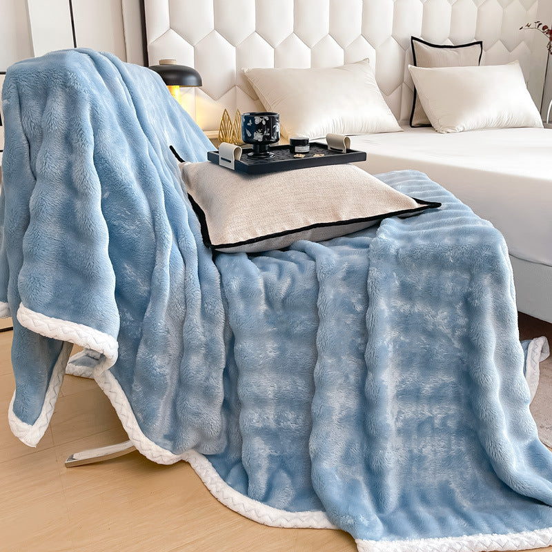 Plush Faux Fur Throw Blanket LoungeYard — product view 2