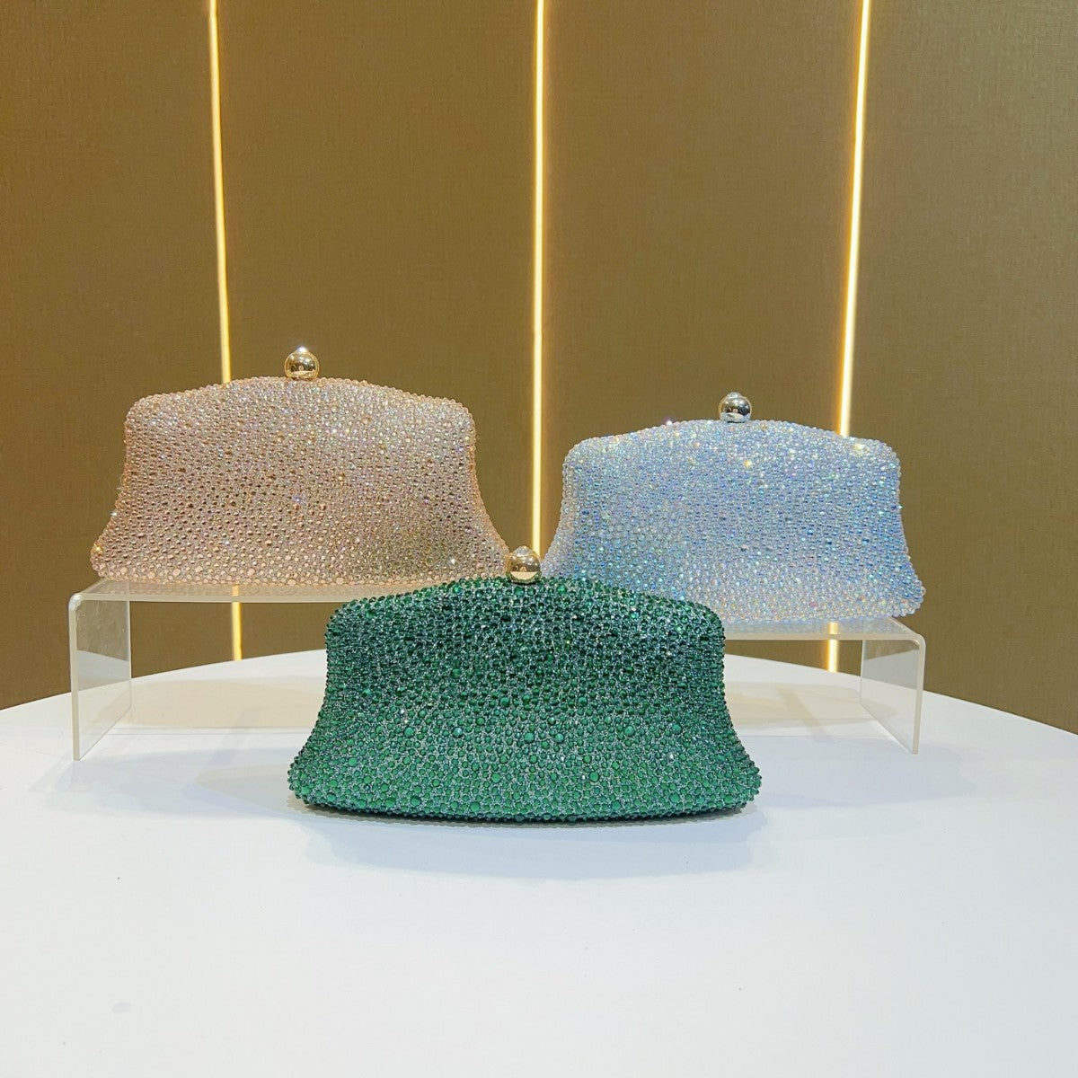 Rhinestone-Studded Evening Clutch — product view 4