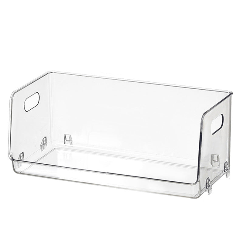 Acrylic kitchen organizer, stackable transparent storage shelf with handles — product view 5