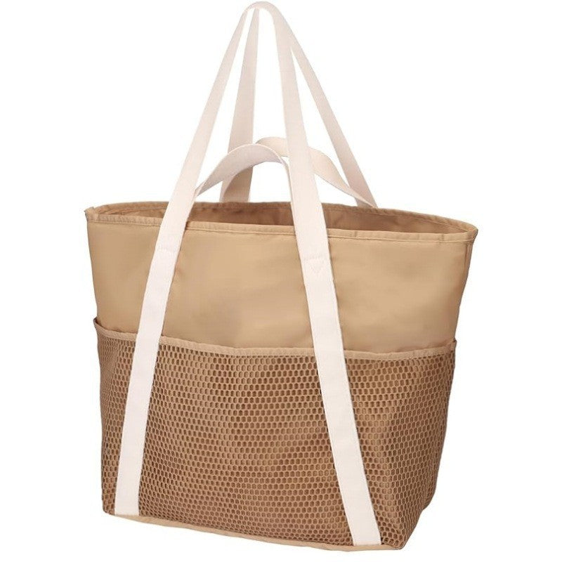 Stylish beach bag with ventilation net LoungeYard — product view 7