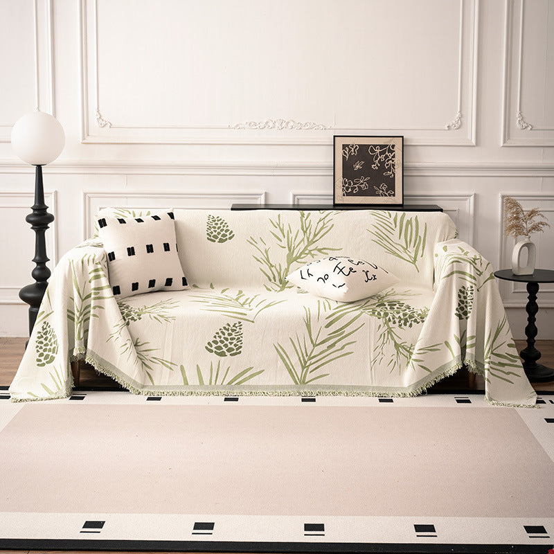 Leaf Print Decorative Throw Blanket — product view 4