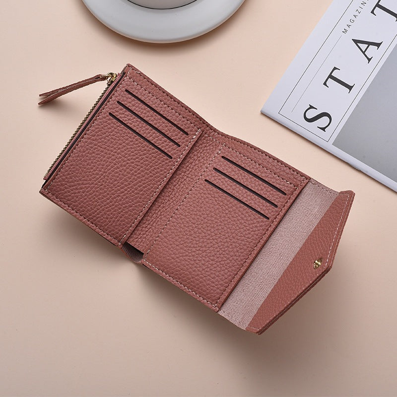 Premium Textured Leather Coin Wallet LoungeYard — product view 2