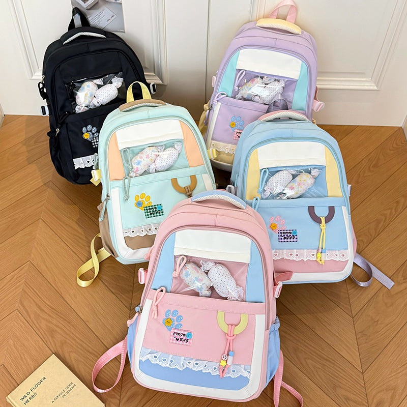 Cute Decorative Clear Window Backpack LoungeYard — product view 4