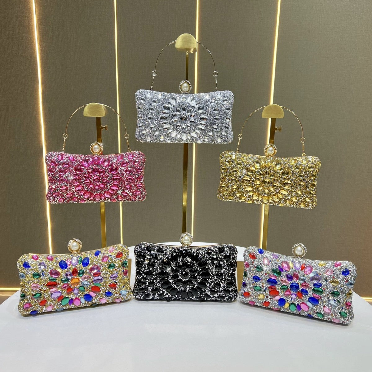 Ornate Gem-Embellished Evening Clutch — product view 4
