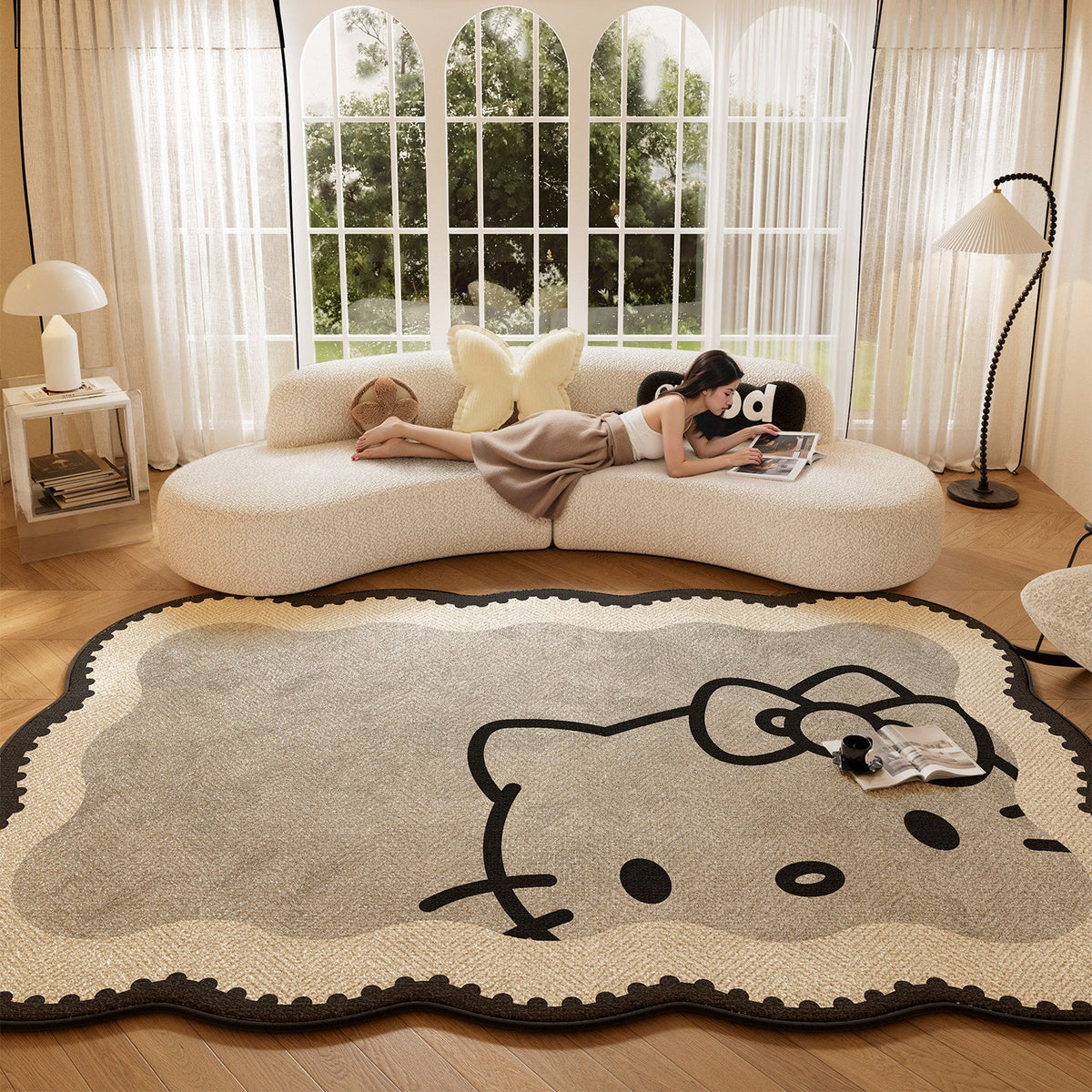 Plush Cartoon Area Rug Bowlift — product view 6