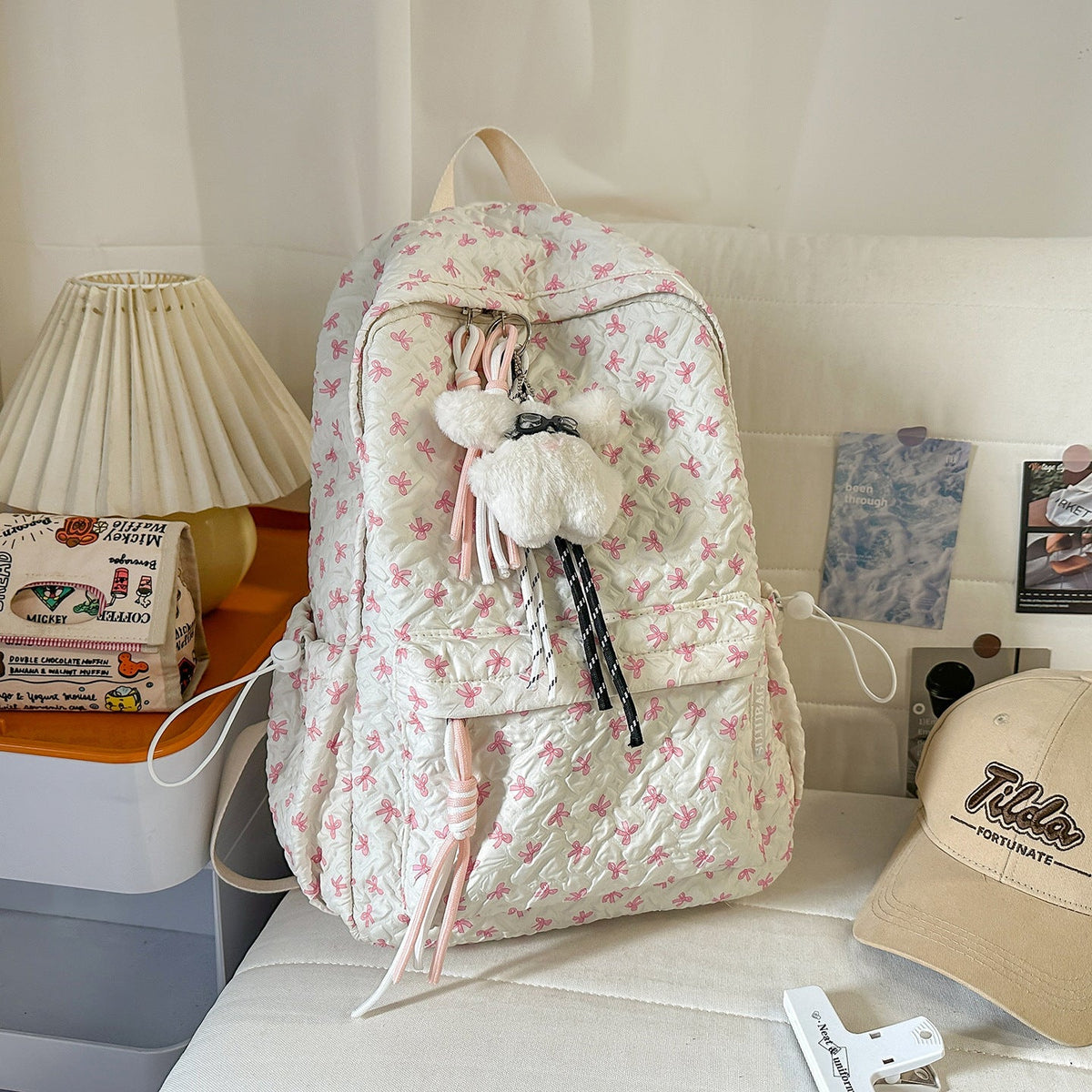 Soft Textured Casual Backpack LoungeYard — product view 7