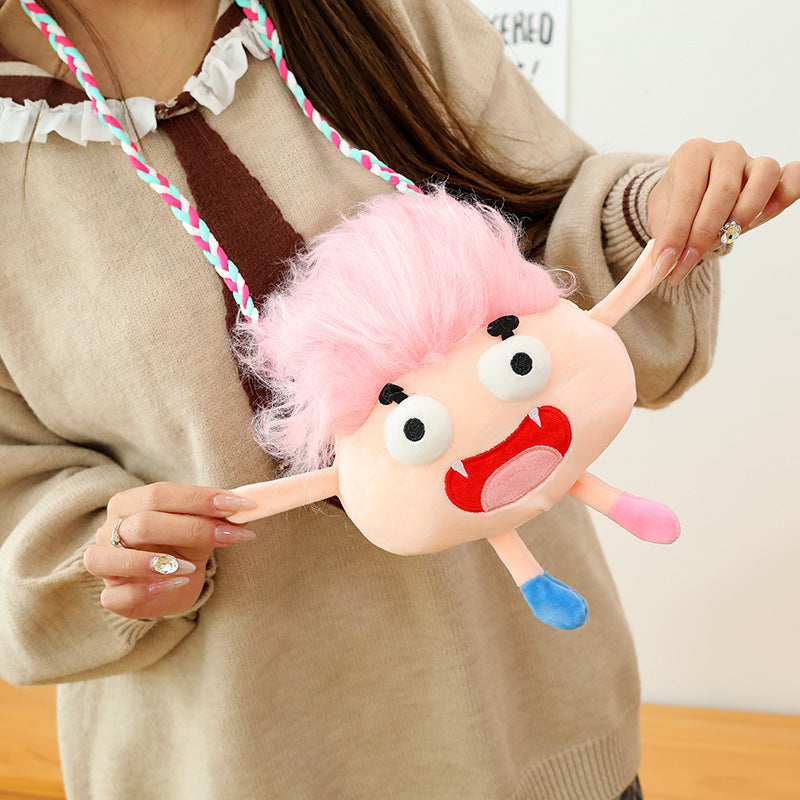 Plush Cartoon Monster Mini Backpack — product view 5