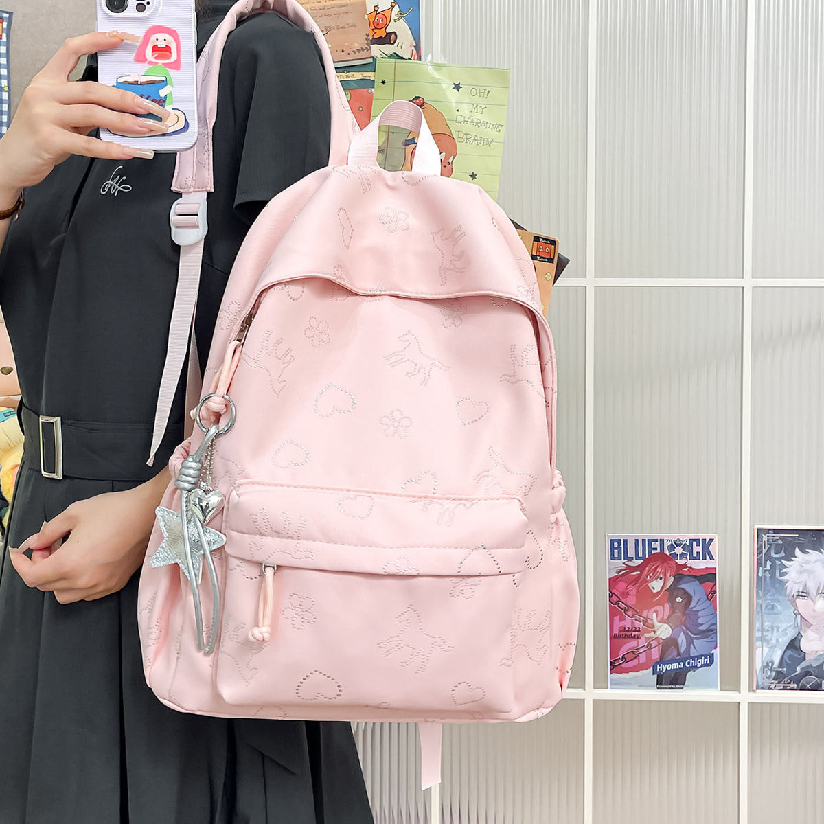Durable Graphic Print Backpack LoungeYard — product view 2