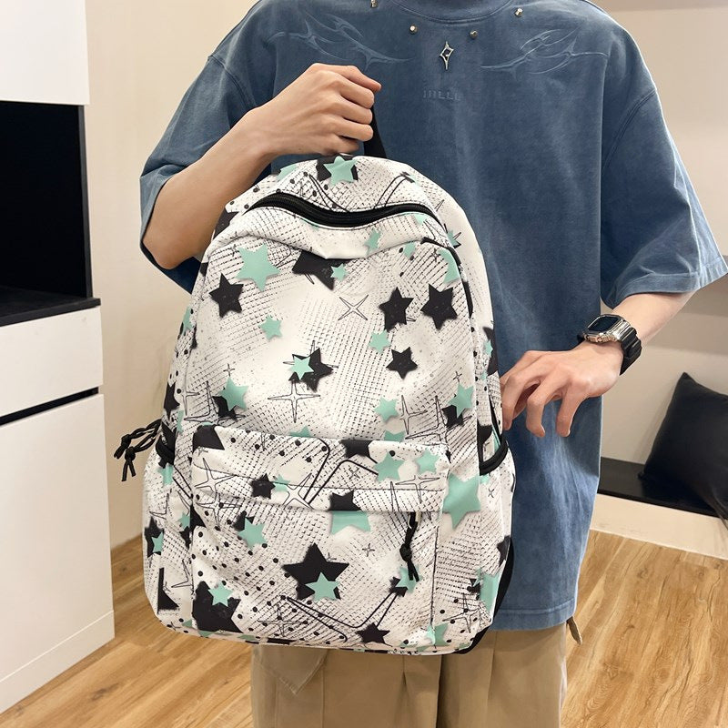 Star-Patterned School Backpack LoungeYard — product view 6