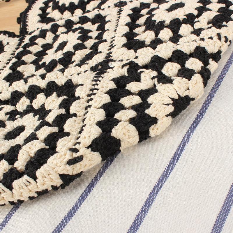 Handmade Macrame Shoulder Bag with Floral Patterns LoungeYard — product view 4