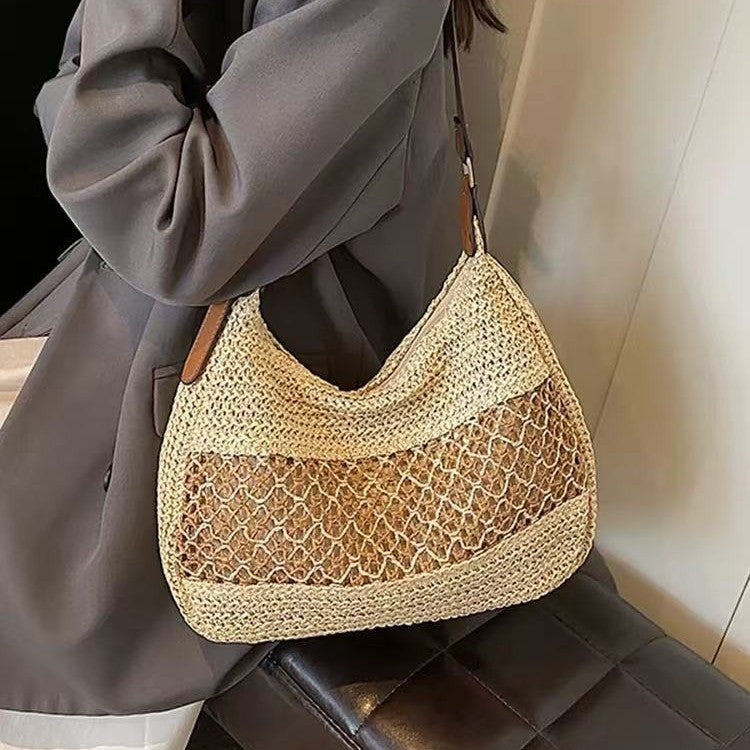 Handcrafted Backpack Bag in Natural Look LoungeYard — product view 4