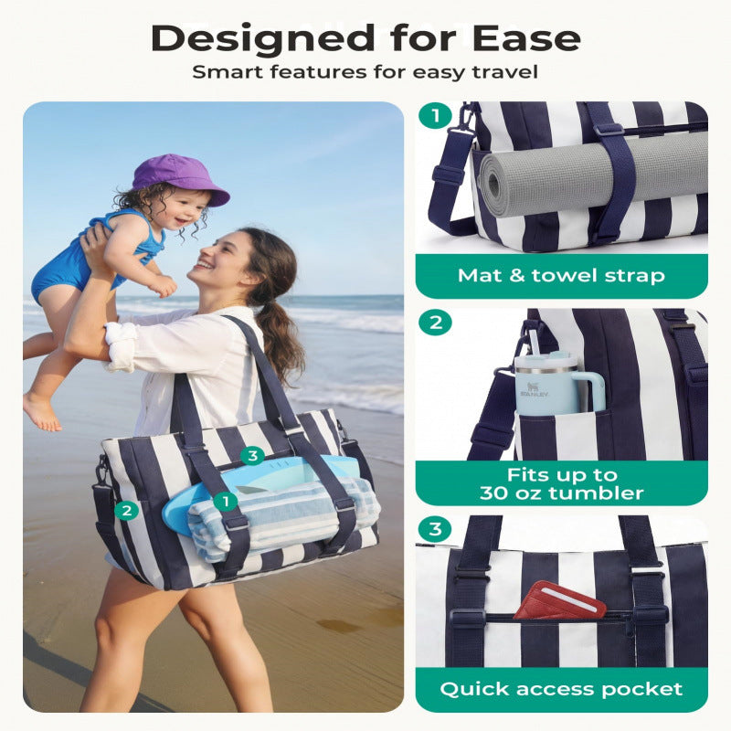 Spacious Multi-Compartment Utility Tote LoungeYard — product view 2