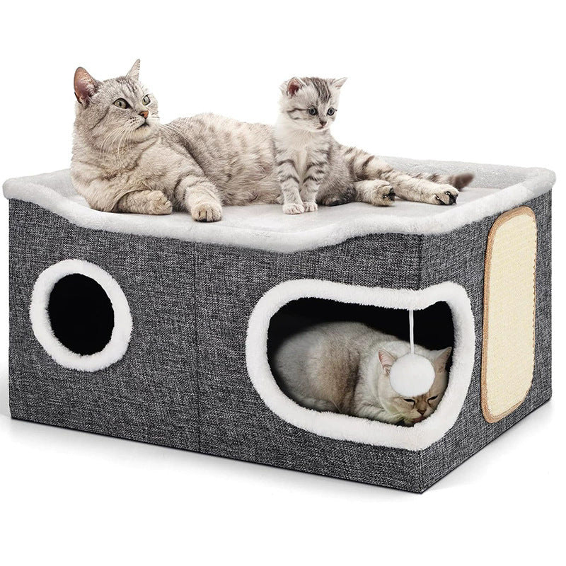 Plush Cat Hideaway Bowlift — product view 1